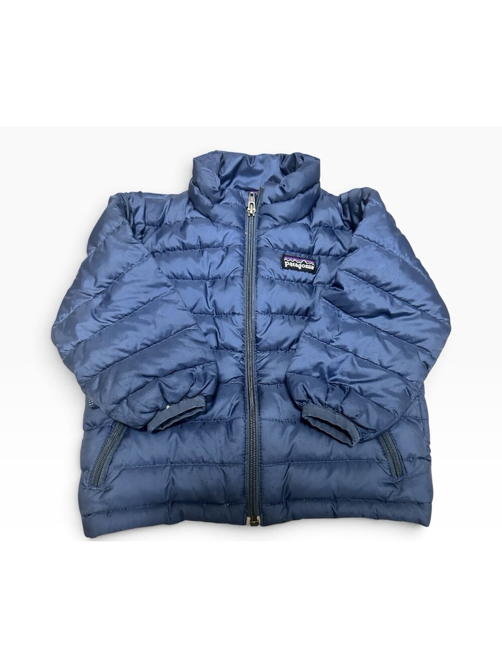 Patagonia Baby Winter Down Insulated Puffer Jacket Coat Navy Blue 12 Months